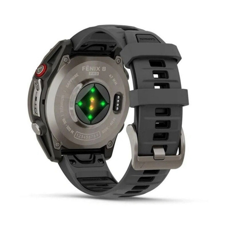 Умные часы Garmin Fenix 8 Pro, 51 мм, Amoled Sapphire Lens Carbon Grey DLC Tinanium With Black/Pebble Gray фото