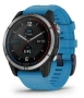 Мультиспортивные часы Garmin Quatix 7 Base с синим силиконовым ремешком