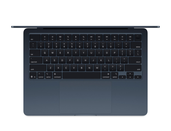 Apple MacBook Air 13" (M3, 8C CPU, 10C GPU, 2024), 16 ГБ, 256 ГБ SSD, Midnight («Полуночный черный»)