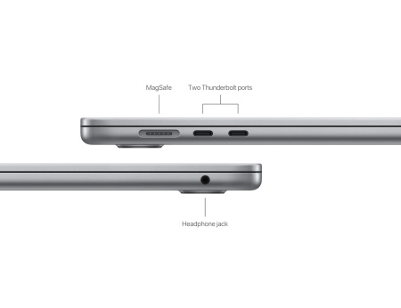 Apple MacBook Air 15" (M3, 8C CPU/10C GPU, 2024), 16 ГБ, 512 ГБ SSD, Space Gray (серый космос)