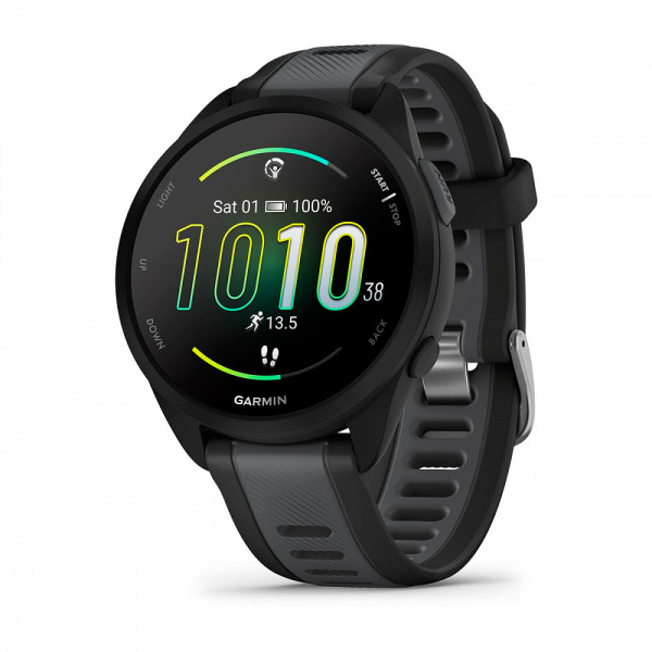 Фото Мультиспортивные часы Garmin ForeRunner 165 Black/ Slate Gray