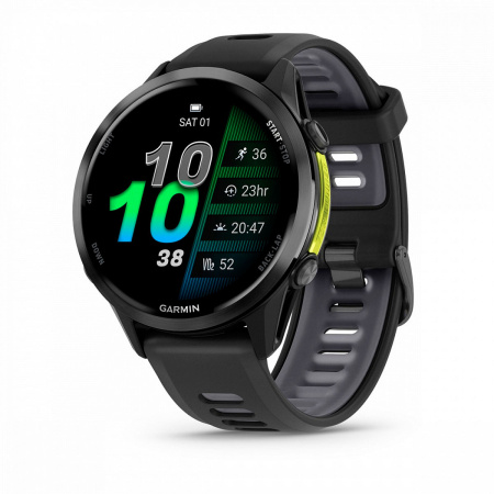 Часы Garmin Forerunner 970 Carbon Gray DLC Titanium Black / Translucent Whitestone Band