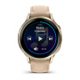 Мультиспортивные часы Garmin Venu 4, 41 мм, Lunar Gold with Bone Silicone Band and Light Sand Leather Band фото