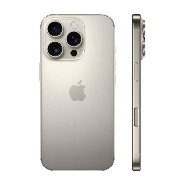 Apple iPhone 16 Pro, eSIM, 128 GB, Natural Titanium (титановый бежевый)