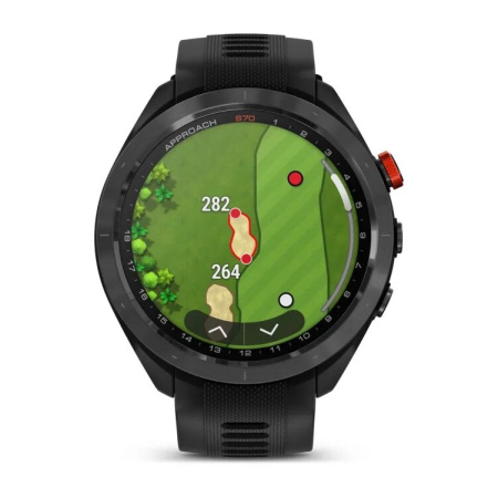 Garmin Approach S70 - 47 mm Black Ceramic Bezel with Black Silicone Band