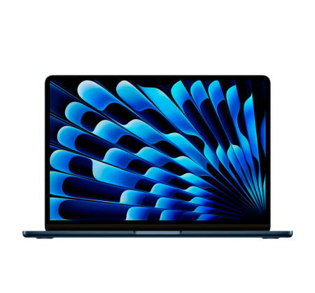 Apple MacBook Air 13" (M3, 8C CPU, 8C GPU, 2024), 16 ГБ, 256 ГБ SSD, Midnight («Полуночный черный»)