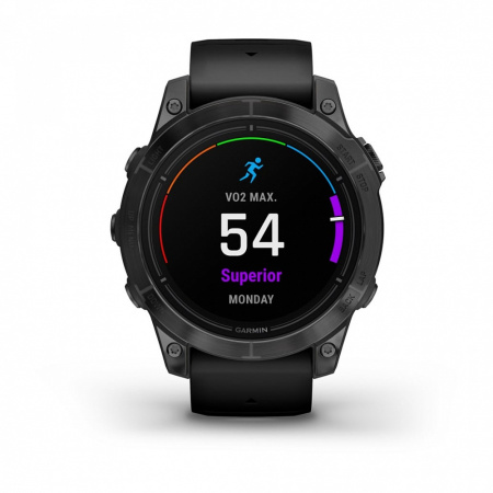 Мультиспортивные часы Garmin Epix Pro (Gen 2) Standard Edition 47 мм, серый, черный ремешок