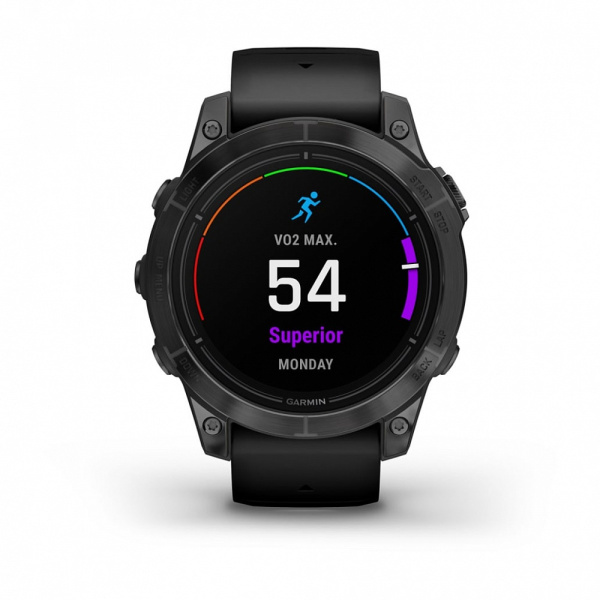 Мультиспортивные часы Garmin Epix Pro (Gen 2) Standard Edition 47 мм, серый, черный ремешок