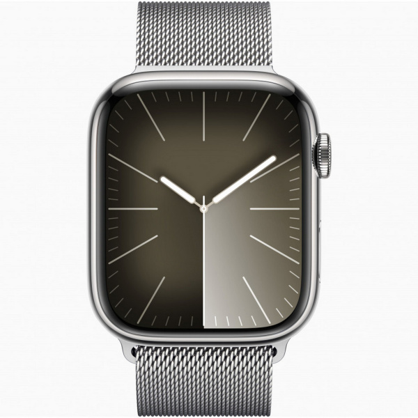 Apple Watch Series 9, 45mm, Silver / Milanese Loop