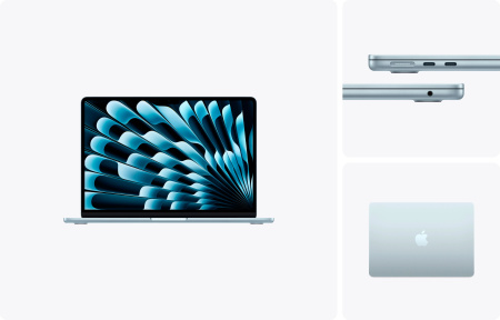 Фото Apple MacBook Air 13" (M5, 10C CPU, 10C GPU, 2026), 32 ГБ, 512 ГБ SSD, Sky Blue (небесно-голубой)