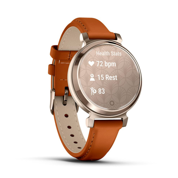 Умные часы Garmin Lily 2 Cream Gold Case with Tan Leather Band