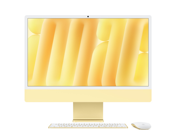 Apple iMac 24" Retina 4,5K, M4 (8C CPU, 8C GPU, 2024), 16GB, 256GB SSD, Yellow (жёлтый)
