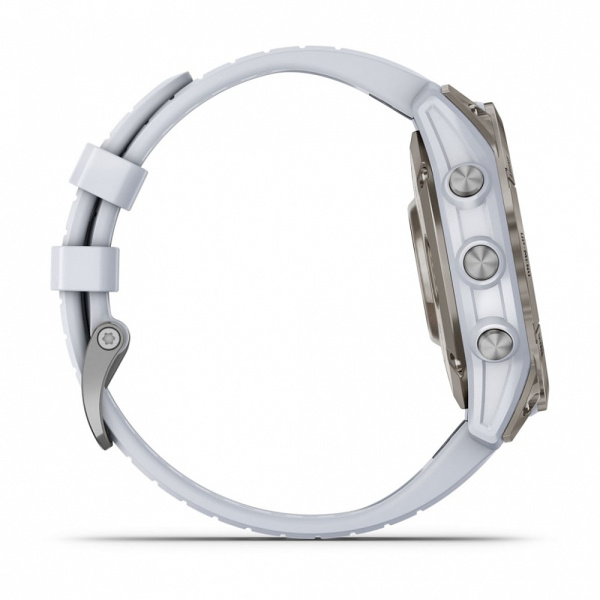 Мультиспортивные часы Garmin Epix Pro (Gen 2) Sapphire Edition 47 мм, титановый, белый DLC, белый ремешок