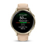 Мультиспортивные часы Garmin Venu 4, 41 мм, Lunar Gold with Bone Silicone Band and Light Sand Leather Band фото