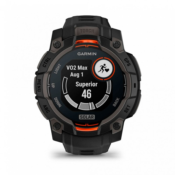 Мультиспортивные часы Garmin INSTINCT 3 Solar Black, 45 mm