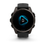 Garmin Fenix 8, 43мм, Amoled Sapphire Carbon Gray DLC Titanium with Black/Pebble Gray Silicone