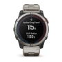 Мультиспортивные часы Garmin Quatix 7 Sapphire Solar титановый с серебристым титановым браслетом