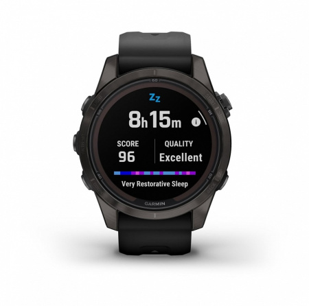 Мультиспортивные часы Garmin Fenix 7S Pro Sapphire Solar Carbon Gray