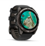 Умные часы Garmin Fenix 8 PRO, 51 мм, MicroLED, Sapphire, Carbon Gray DLC Titanium with Black/Pebble Gray Silicone Band фото