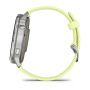 Мультиспортивные часы Garmin Venu 4, 45 мм, Silver with Citron Silicone Band фото