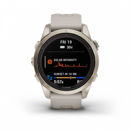 Мультиспортивные часы Garmin Fenix 7S Pro Sapphire Solar Soft Gold