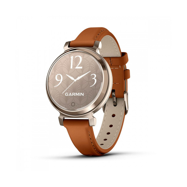 Умные часы Garmin Lily 2 Cream Gold Case with Tan Leather Band