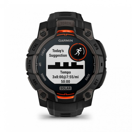 Мультиспортивные часы Garmin INSTINCT 3 Solar Black, 45 mm