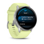 Мультиспортивные часы Garmin Venu 4, 45 мм, Silver with Citron Silicone Band фото