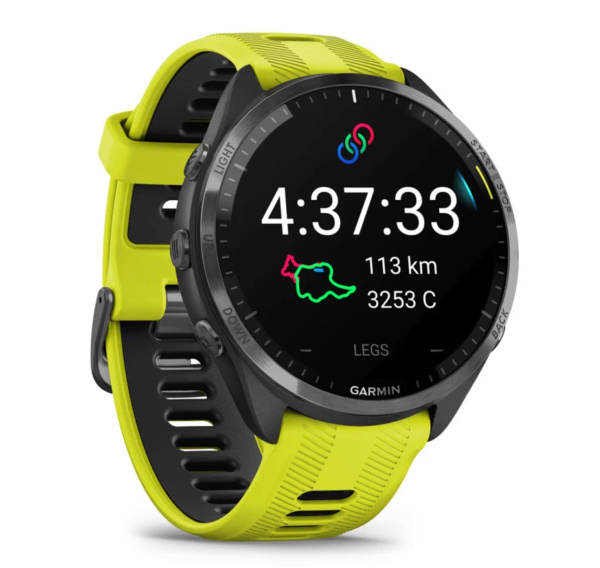 Фото Мультиспортивные часы Garmin ForeRunner 965 Carbon Gray Amp Yellow band 