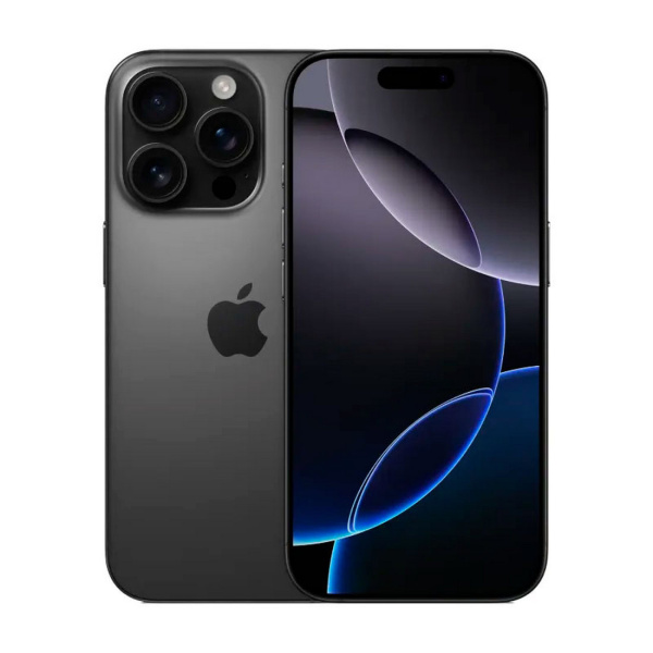 Apple iPhone 16 Pro, eSIM, 128 GB, Black Titanium (титановый чёрный)