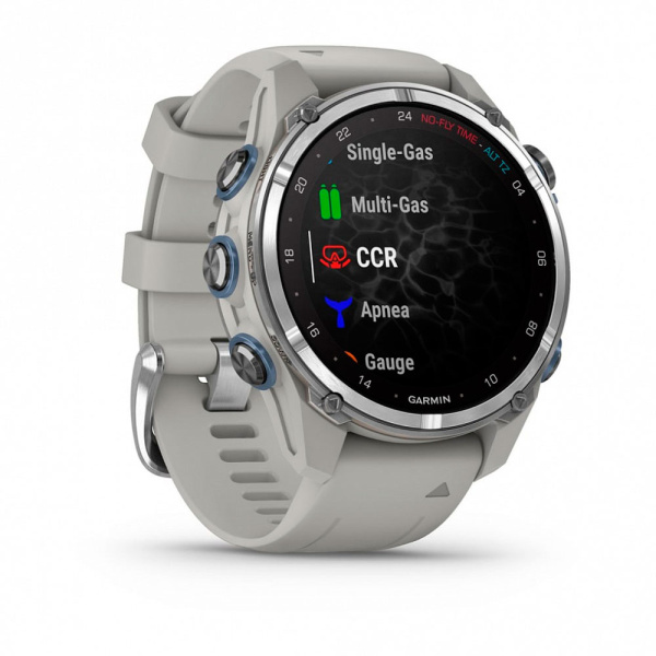 Мультиспортивные часы Garmin Descent MK3 Stainless Steel Fog Gray