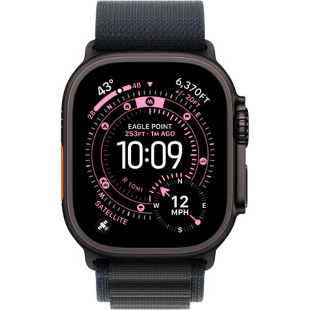 Apple Watch Ultra 3, 49mm, Black, Black Alpine Loop S