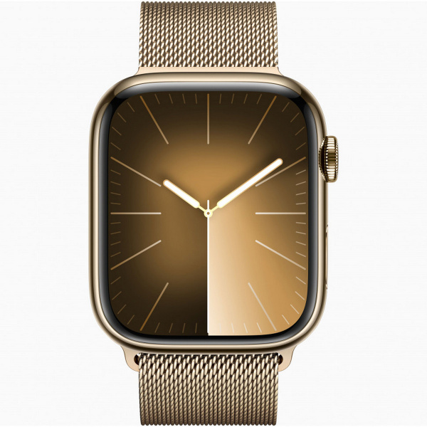 Apple Watch Series 9, 45mm, Gold / Milanese Loop