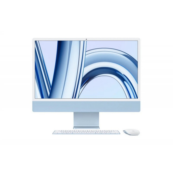Apple iMac 24" Retina 4,5K, M3 (8C CPU, 8C GPU, 2023), 8 ГБ, 256 ГБ SSD, Blue (синий) английсская клавиатура