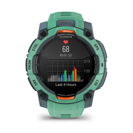 Мультиспортивные часы Garmin INSTINCT 3 AMOLED Neo Tropic, 45 mm