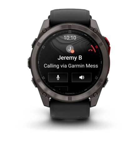 Умные часы Garmin Fenix 8 PRO, 51 мм, MicroLED, Sapphire, Carbon Gray DLC Titanium with Black/Pebble Gray Silicone Band фото
