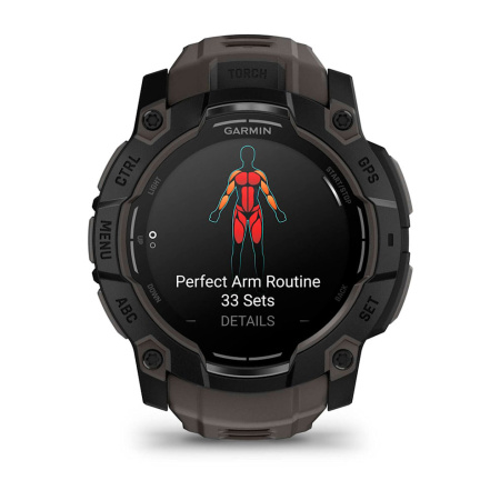 Мультиспортивные часы Garmin INSTINCT 3 AMOLED Black Charcoal Band, 50 mm