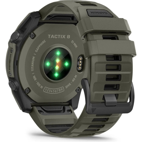 Мультиспортивные часы Garmin Tactix 8 51mm, Amoled Saphire Solver, Cerakote Olive Drab фото