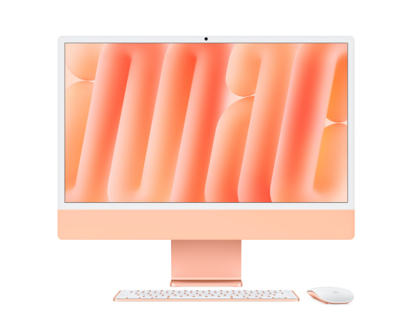 Apple iMac 24" Retina 4,5K, M4 (8C CPU, 8C GPU, 2024), 16GB, 256GB SSD, Orange (оранжевый)