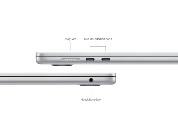 Apple MacBook Air 15" (M3, 8C CPU/10C GPU, 2024), 16 ГБ, 256 ГБ SSD, Silver (серебристый)