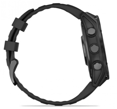 Умные часы Garmin Fenix 8, 47 мм, Amoled, Slate Gray with Black Silicone Band