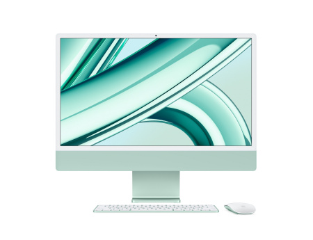 Apple iMac 24" Retina 4,5K, M3 (8C CPU, 10C GPU, 2023), 8 ГБ, 512ГБ SSD, Green (зелёный)