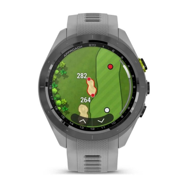 Garmin Approach S70 - 42mm Black Ceramic Bezel with Powder Gray Silicone Band