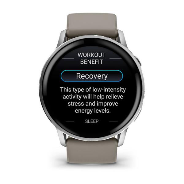 Мультиспортивные часы Garmin Venu 4, 45 мм, Silver with Silver Gray Silicone Band фото
