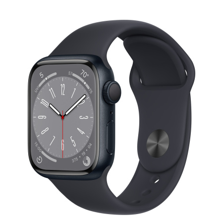 Apple Watch Series 8, 41 мм, Black Stainless/Midnight sport
