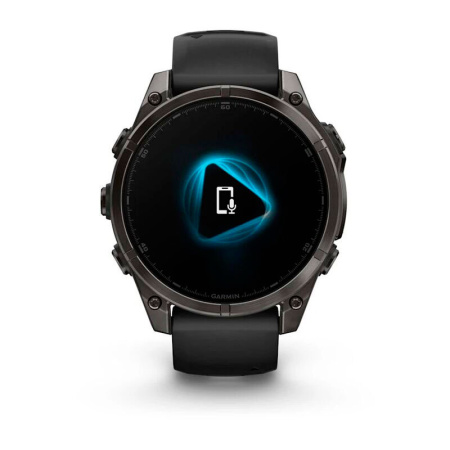 Умные часы Garmin Fenix 8, 47 мм, Amoled Sapphire Carbon Gray DLC Titanium with Black/Pebble Gray Silicone