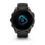 Умные часы Garmin Fenix 8, 47 мм, Amoled Sapphire Carbon Gray DLC Titanium with Black/Pebble Gray Silicone