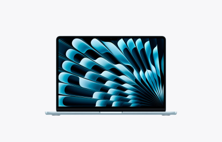 Фото Apple MacBook Air 13" (M5, 10C CPU, 10C GPU, 2026), 32 ГБ, 512 ГБ SSD, Sky Blue (небесно-голубой)