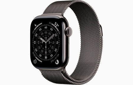 Apple Watch S11 46mm Slate Titanium / Slate Milanese loop M/L