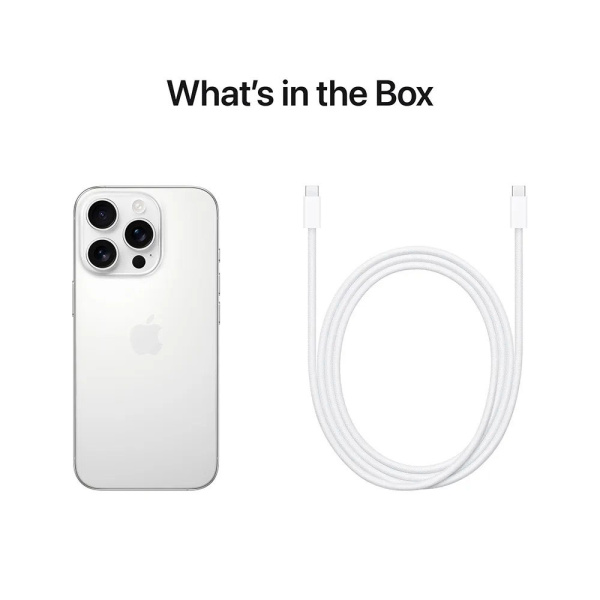 Apple iPhone 16 Pro Max, eSIM, 256 GB, White Titanium (титановый белый)